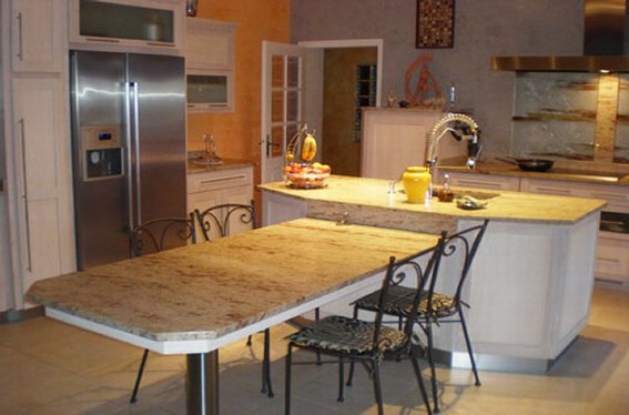 石材应用-花岗石象牙黄应用于室内设计