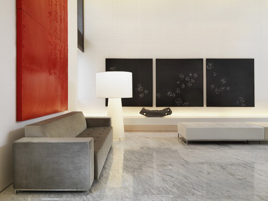 白色天然石材应用于室内装饰--客厅设计