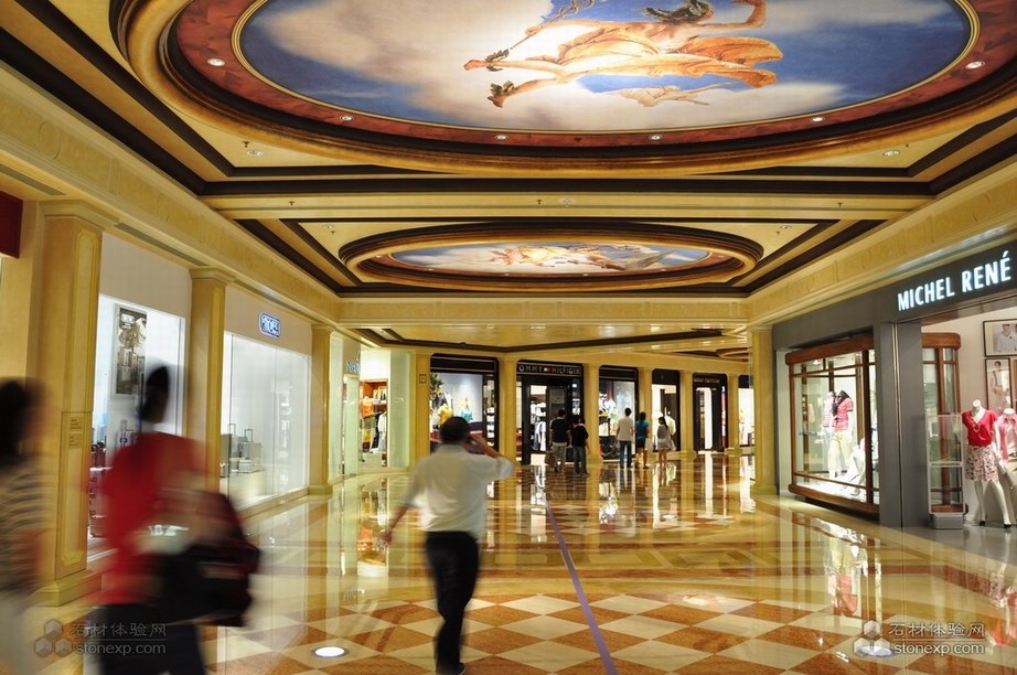 澳门威尼斯赌场商业街 石材地面应用 澳门威尼斯赌场商业街 石材地面应用图片