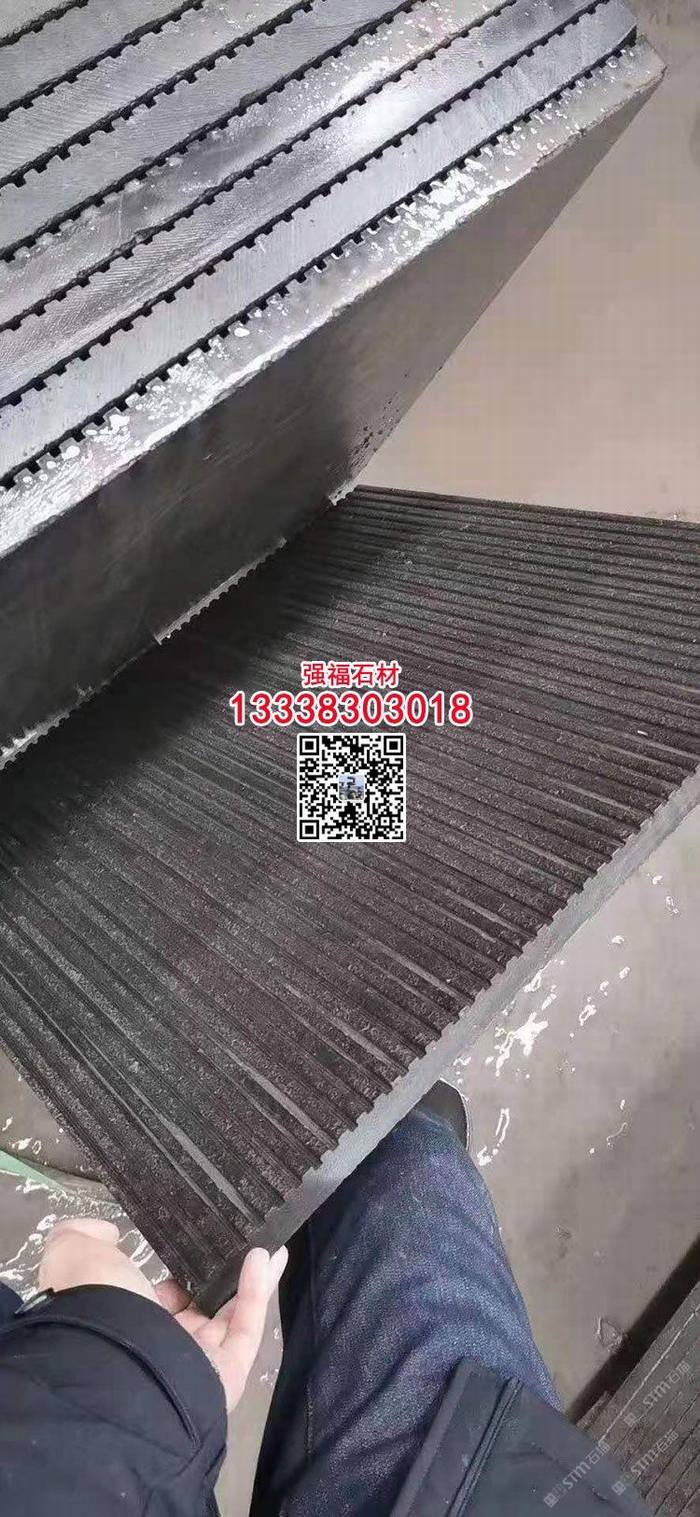 中国黑拉丝面沟槽面板材黑色花岗岩