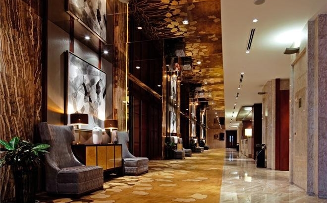 成都双流机场酒店,金堂奖·2014年度优秀酒店空间设计,天然石材酒店装修