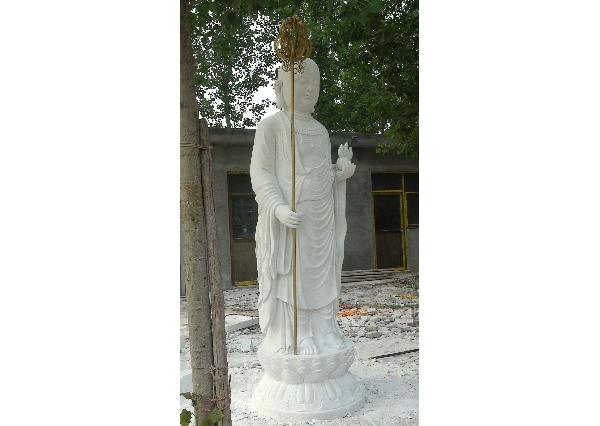 地藏菩萨雕塑_汉白玉地藏菩萨(图片)