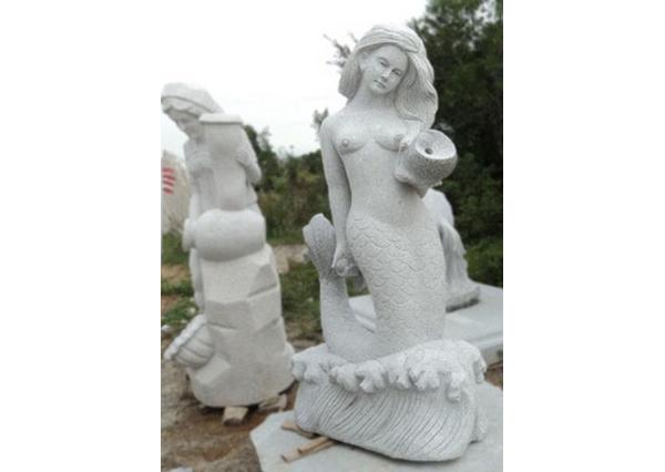 美人鱼石雕厂家_美人鱼雕像(图片)