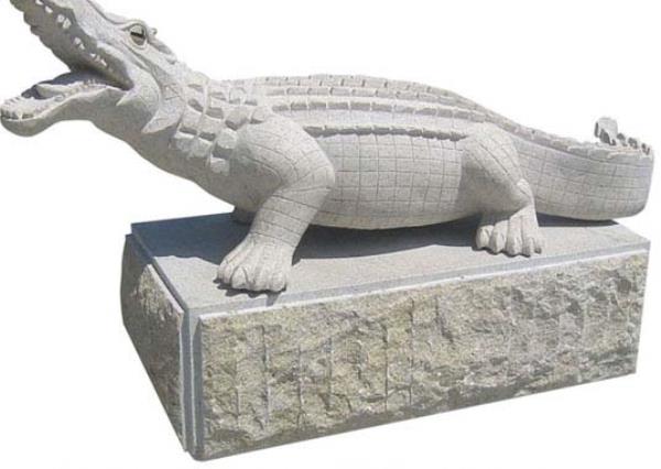 鳄鱼石雕厂家_雕刻鳄鱼(图片) 鳄鱼石雕厂家_雕刻鳄鱼(图片)图片